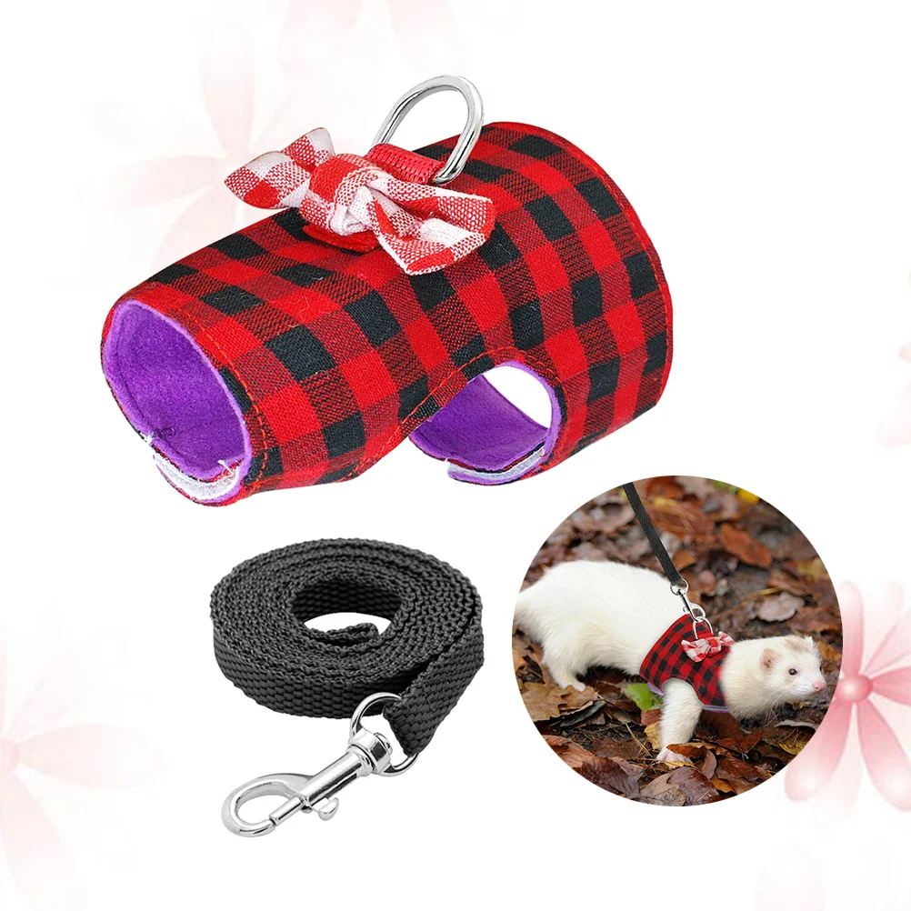 

Pet Breathable Cloth Fabric Harness Leash Small Pet Supplies Cute Design Comfortable Lightweight Suitable Gift Little Friend