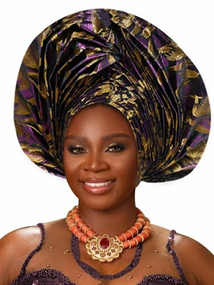 

Glitter Full Body Pleated Turban Cap for Women 2025 Lady Head Wraps Muslim Headscarf Hat Turbante Mujer African Headpiece