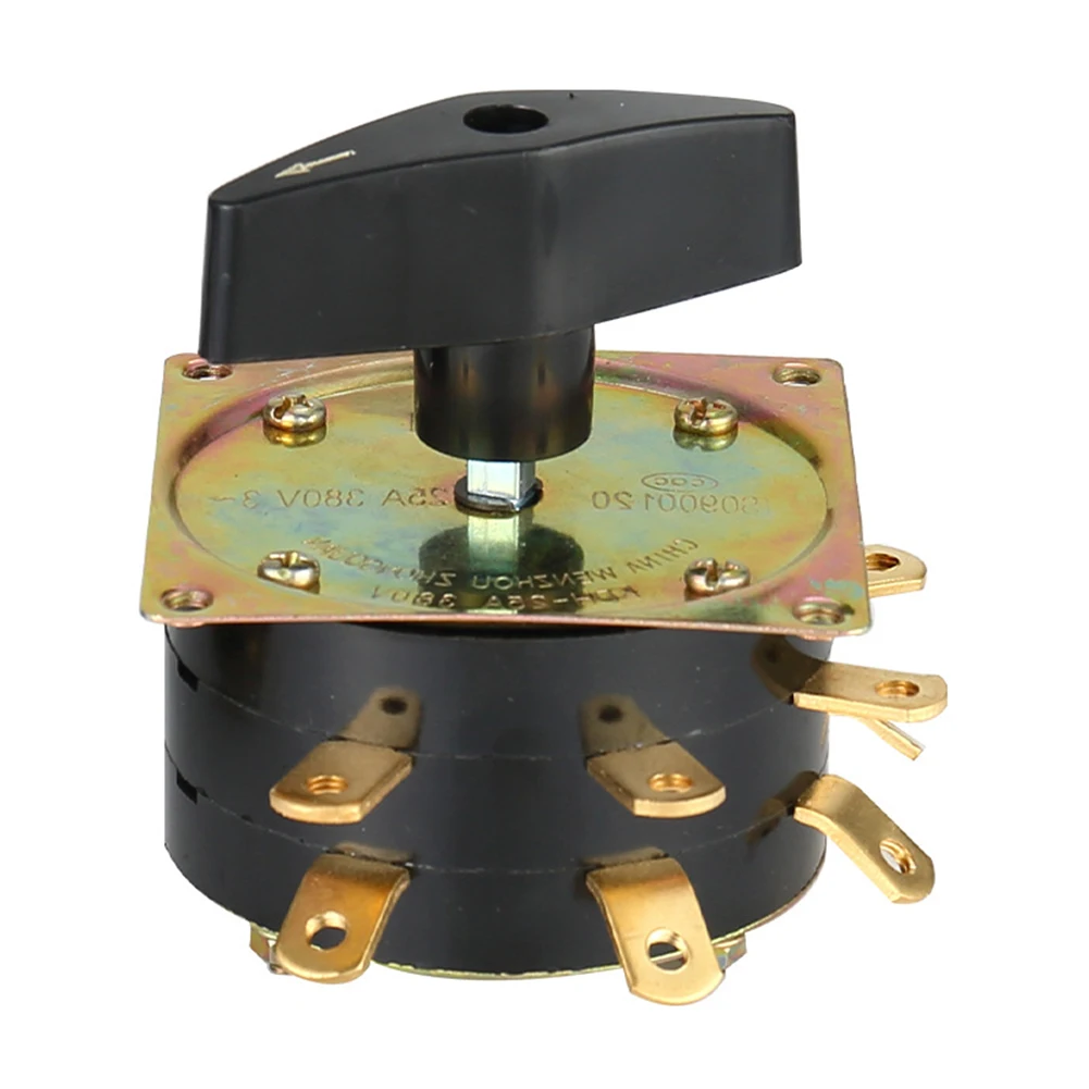 Welding Machine Conversion Switch 25A 380V with Configurable Terminal Count 8 10 or 14 and Metal Base Construction