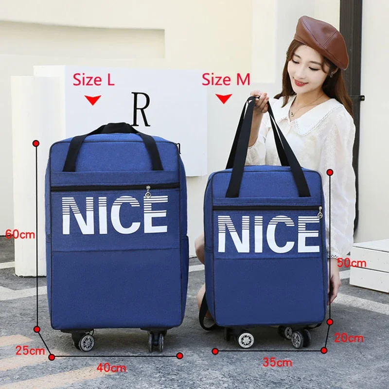 Imagem -04 - Portátil Universal Wheel Travel Bolsa Mochila Bolsa Grande Capacidade Rolo Armazenamento para Mover Remessa Homens e Mulheres