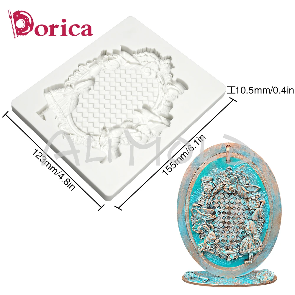 Wunderland Prinzessin Rahmen Relief Silikon form Schokolade Fondant Form DIY Harz Ton Modell Kuchen Dekorieren liefert Back geschirr