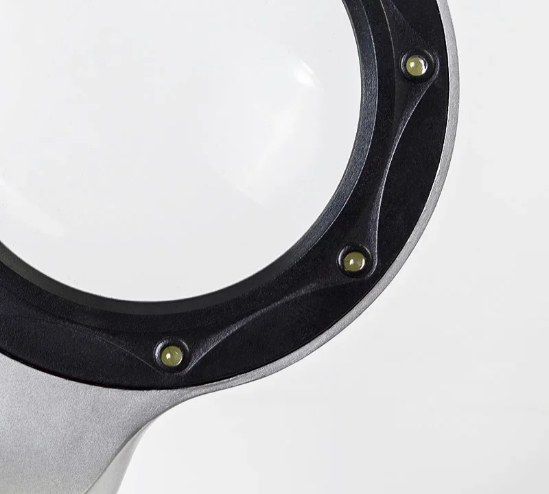 Voll Metall 8 LED Lupe 5X Beleuchtet Lupe zum Lesen Alle Optische Gläser Objektiv Lesen Lupe Handheld Lupa