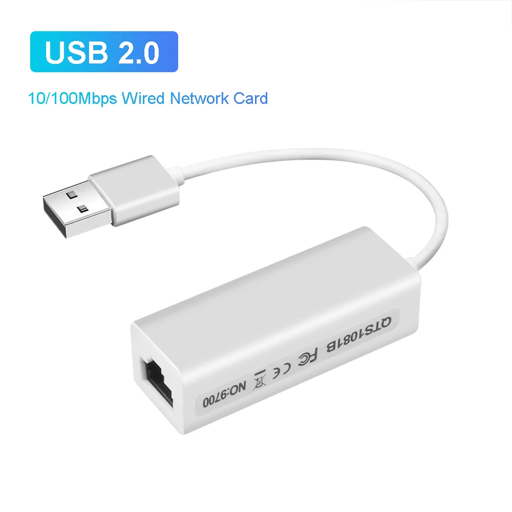 USB Ethernet Adapter USB 2.0 Wired Network Card USB to RJ45 LAN Ethernet Adapter USB Network Adapter for PC Laptop Windows 7