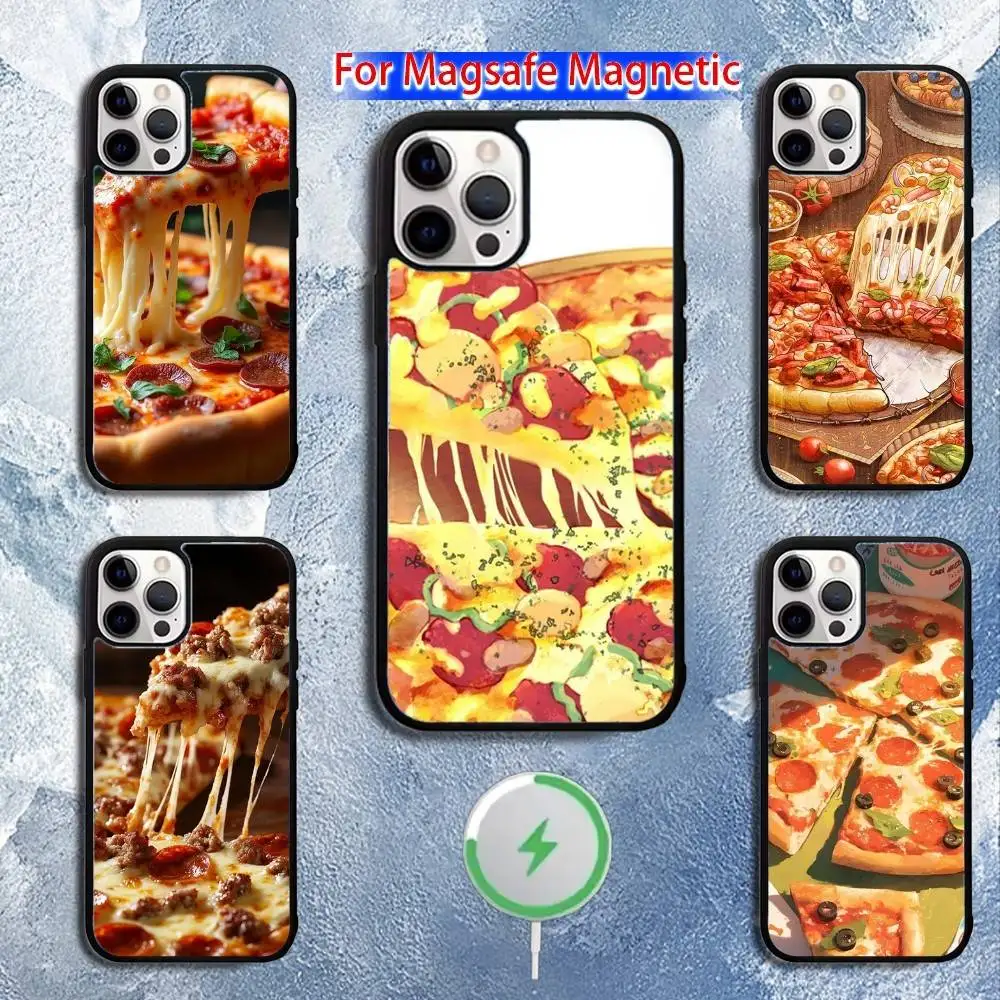 

Delicious cartoon pizza Phone Case For iPhone 16,15,14,13,12,11,Pro,Max,Plus,Mini,Magsafe,Magnetic Wireless Charging Case