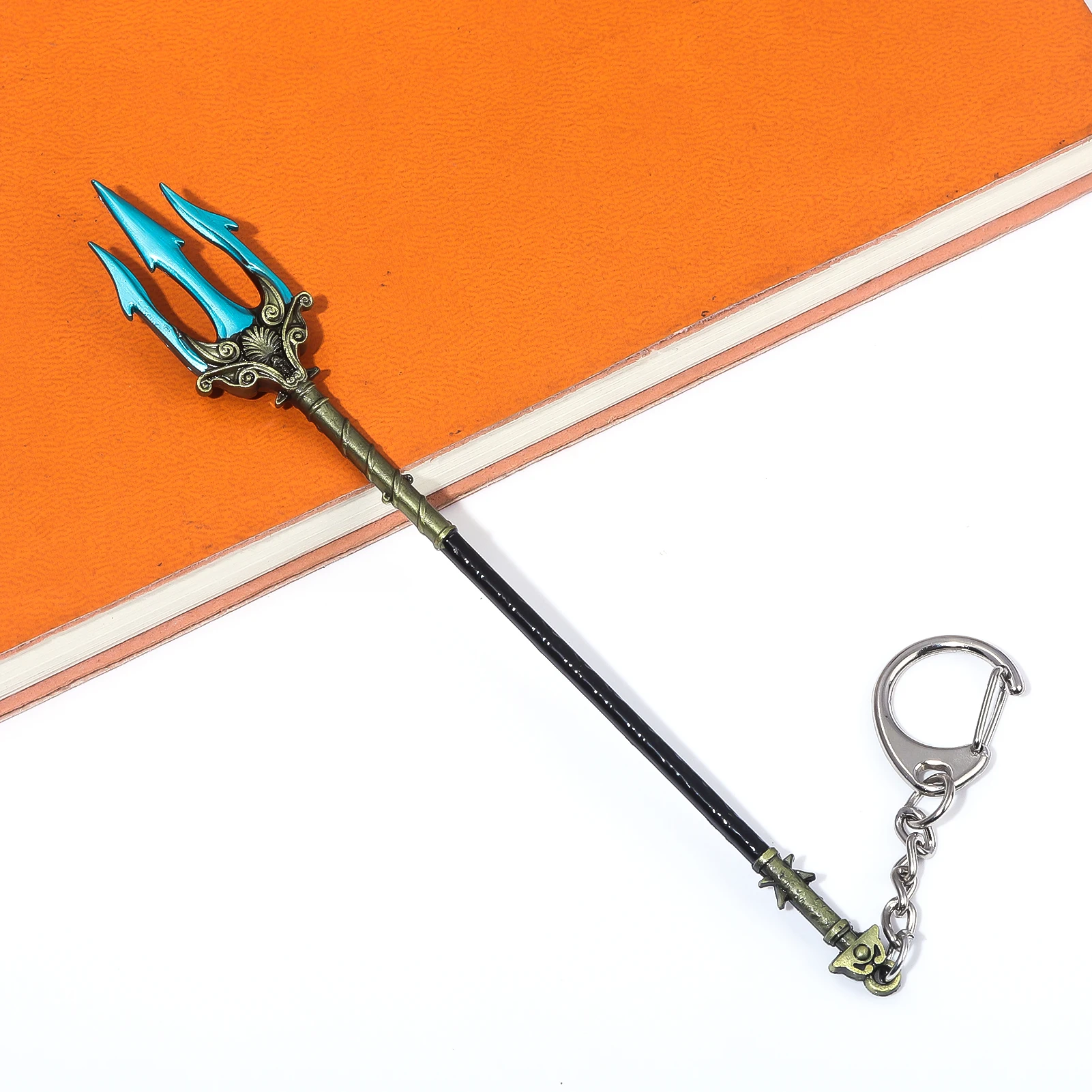 Poseidon Trident Metal Weapon Keychain