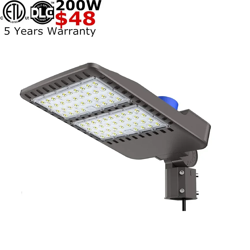 5years warranty DLC ETL cETL 100W 150W 200W 300W parking lot led light 150lm/w Outdoor LED shoebox Area Street Lights