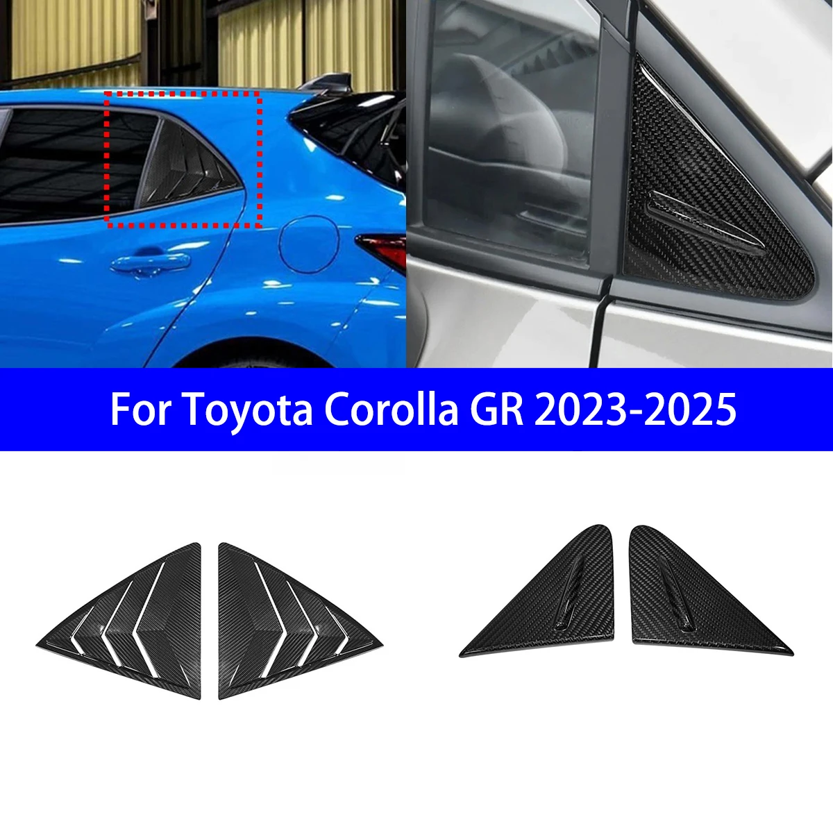 

for Toyota Corolla GR/Subaru BRZ Toyota GR86 Carbon Fiber Triangle Blinds/antenna Cover/rear Lip/engine Hood/fuel Tank Cover