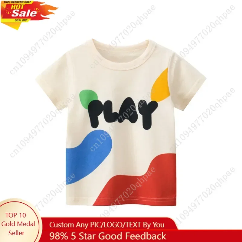 

2-8T Toddler Kid Baby Boys Girls Clothes Summer Cotton T Shirt Short Sleeve Graffiti Print tshirt Children Top Infant Outfit