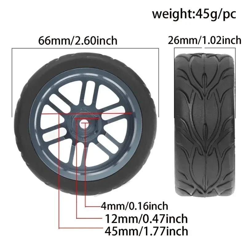 

1/10 RC Racing Wheels Tires Metal Wheel Rims Hub12mm Hex for RC Car HSP 94122 Tamiya XV01 TT02 HPI Kyosho Sakura CS D4