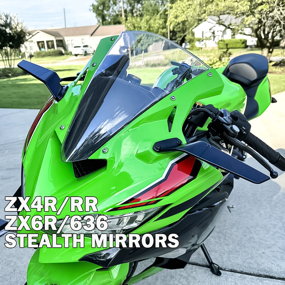 

Motorcycle Rearview Mirrors For Kawasaki Ninja ZX4R ZX4RR ZX6R Ninja 636 Stealth Sport Winglet Mirror Adjustable Stealth Mirrors