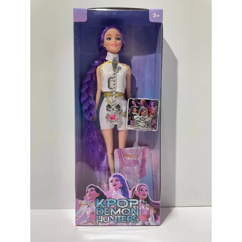 2025 novo 30cm k-pop demon hunters boneca altamente restaurado personagem anime brinquedo de vinil rumi mira zoey presente surpresa de aniversário para meninas