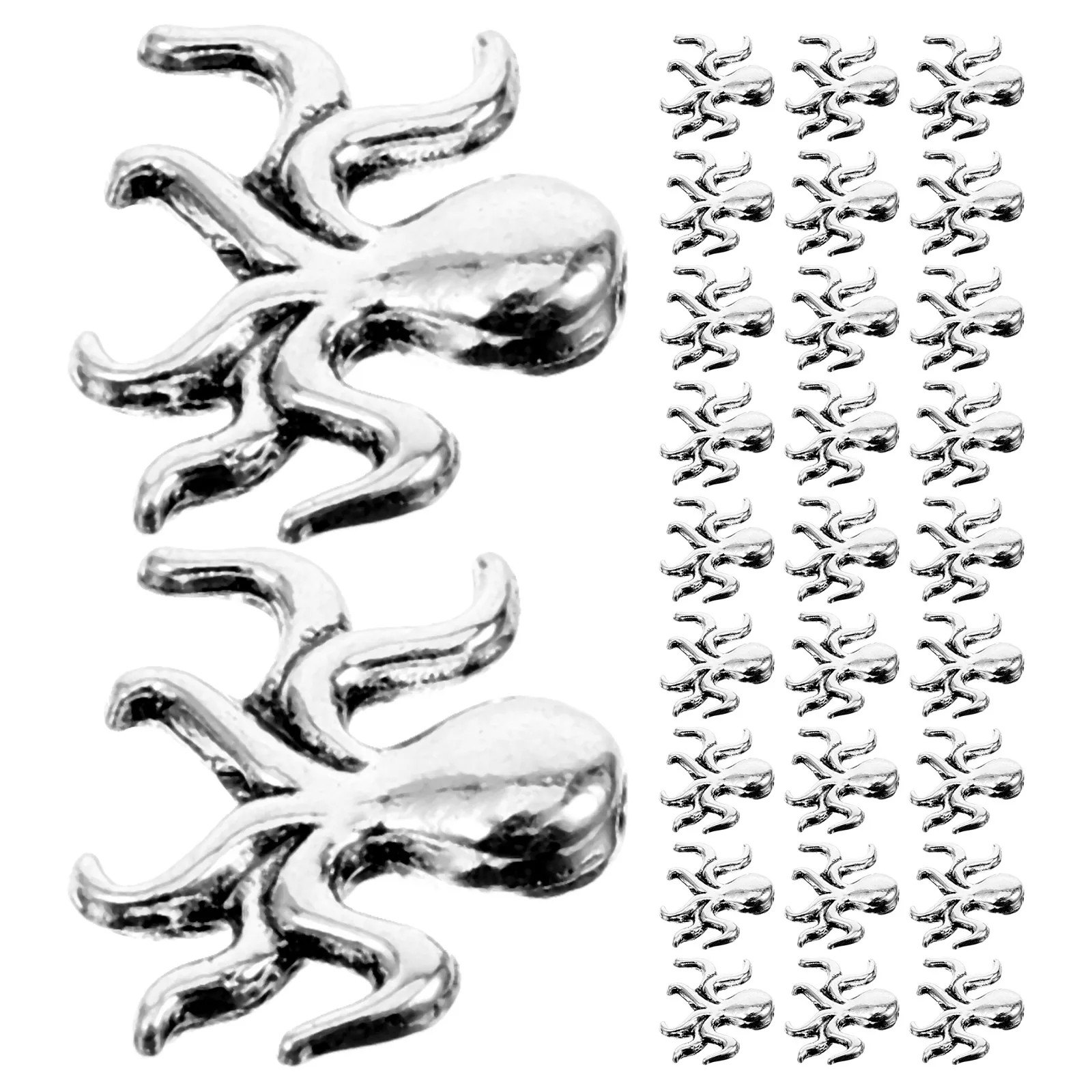 

20pcs Octopus Beads Metal Alloy Jewelry Making Charms Bracelets DIY Craft Accessories Small charms for necklace bracelet phone