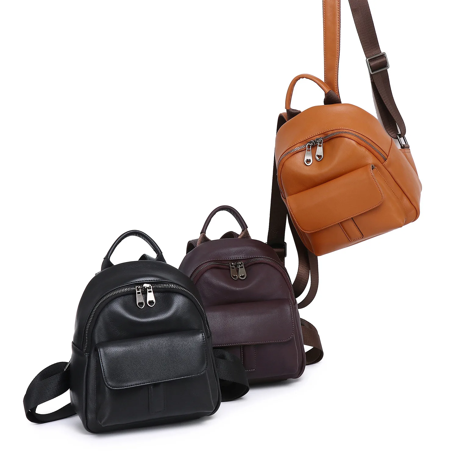 小さな本革バックパック女性カジュアル本物の牛革トラベルバッグファッションレディースデイリースクールバッグパック