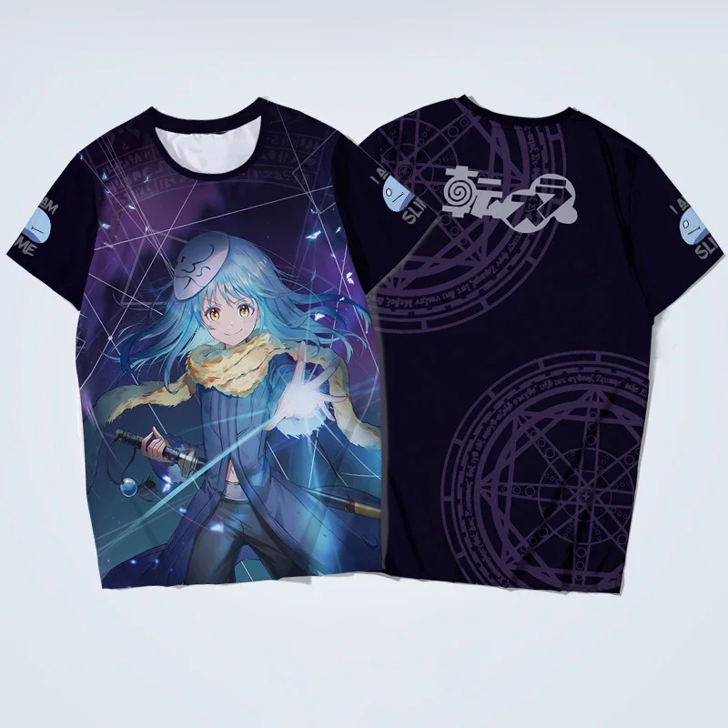 Anime That Time I Got Reincarnated as a Slime 3D Print T-Shirts Men Women Oversized Short Sleeve T Shirt Male Tees Tops Clothing