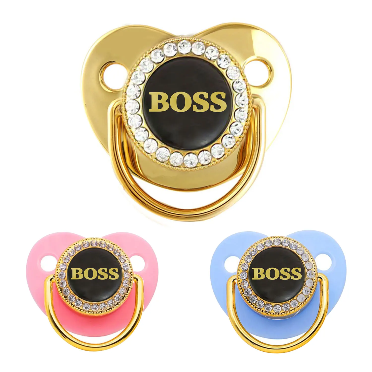 BOSS Pacifier Pacifier Chain with Dust Cover Baby Pacifier 0-36 Months BPA Free Perfect Gift for Newborns