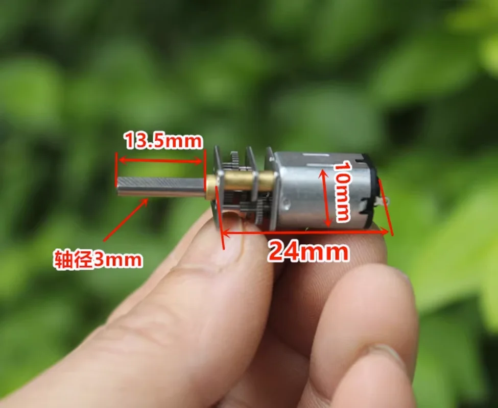 Micro 10mm*12mm N20 Full Metal Gearbox Gear Motor DC 3V-6V 5V 50RPM Slow Speed 13.5mm Long D Shaft DIY Electric Lock Robot Car