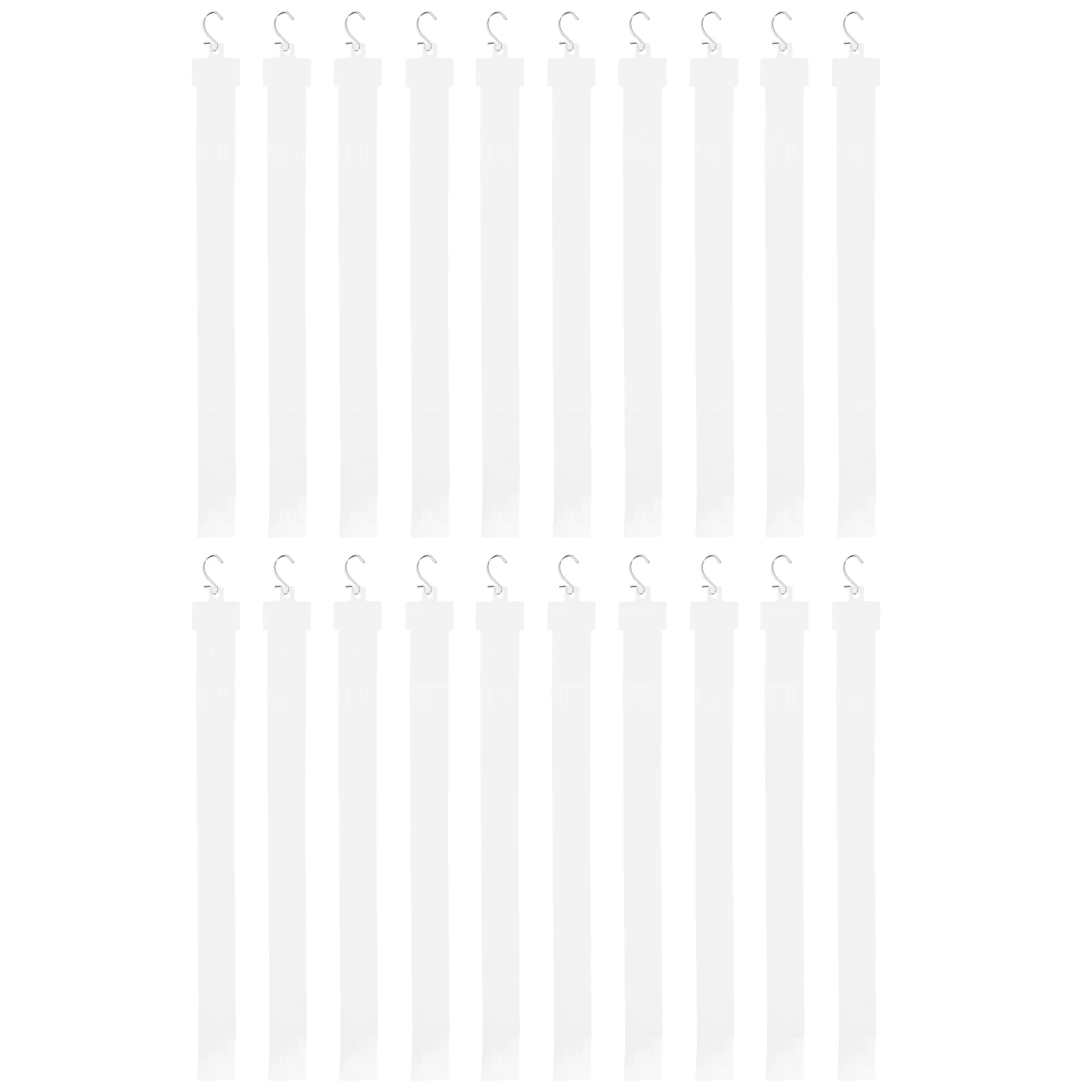 

20 Pcs Plastic Hanging Strips Thickening Strong Bearing Supermarket Display Hanger Bar Easy Installation PP Material
