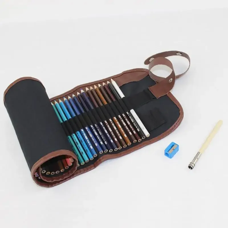 48 Colour Watercolour Pencil Set Professional Artist Grade High Quality With Pencil Holder Sharpener & Brush