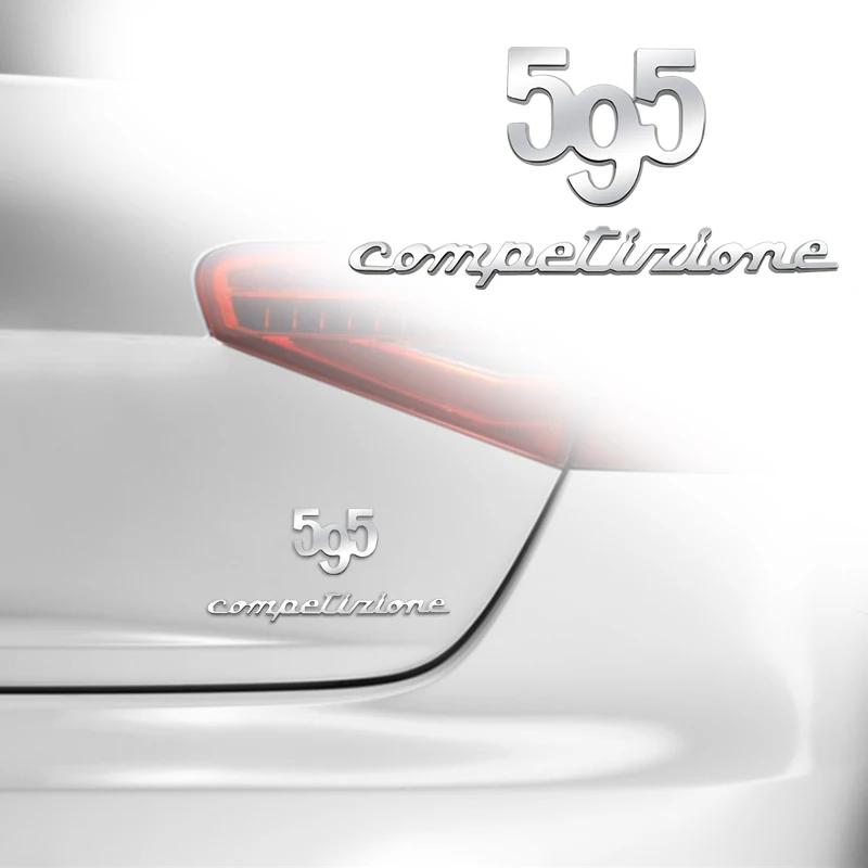 Car Sticker Metal 595 Logo Emblem Badge Trunk Decal For Abarth 695 595 Competizione 70th Anniversary view 4