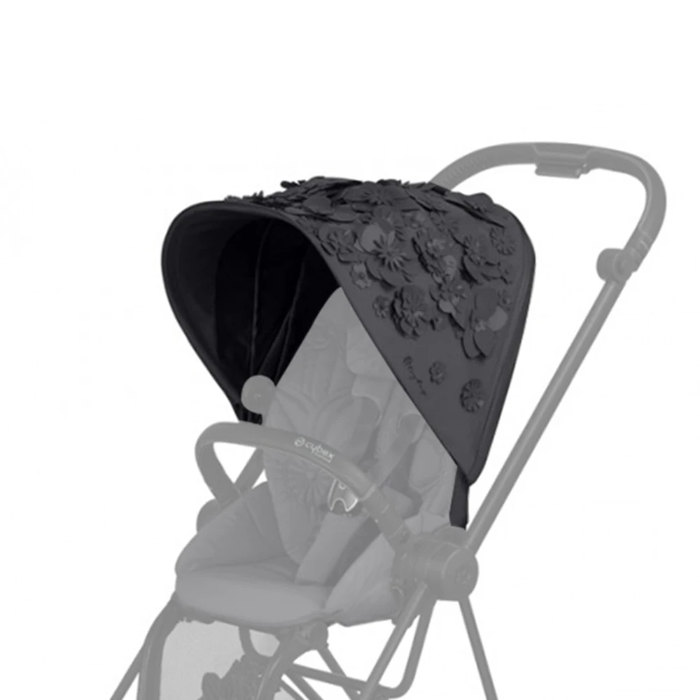 Sun Canopy Of Cybex Mios Seat Pack Buggy Fabric Roof Simply Flowers Dark Gray Type Sunshade Replace Baby Stroller Accessories