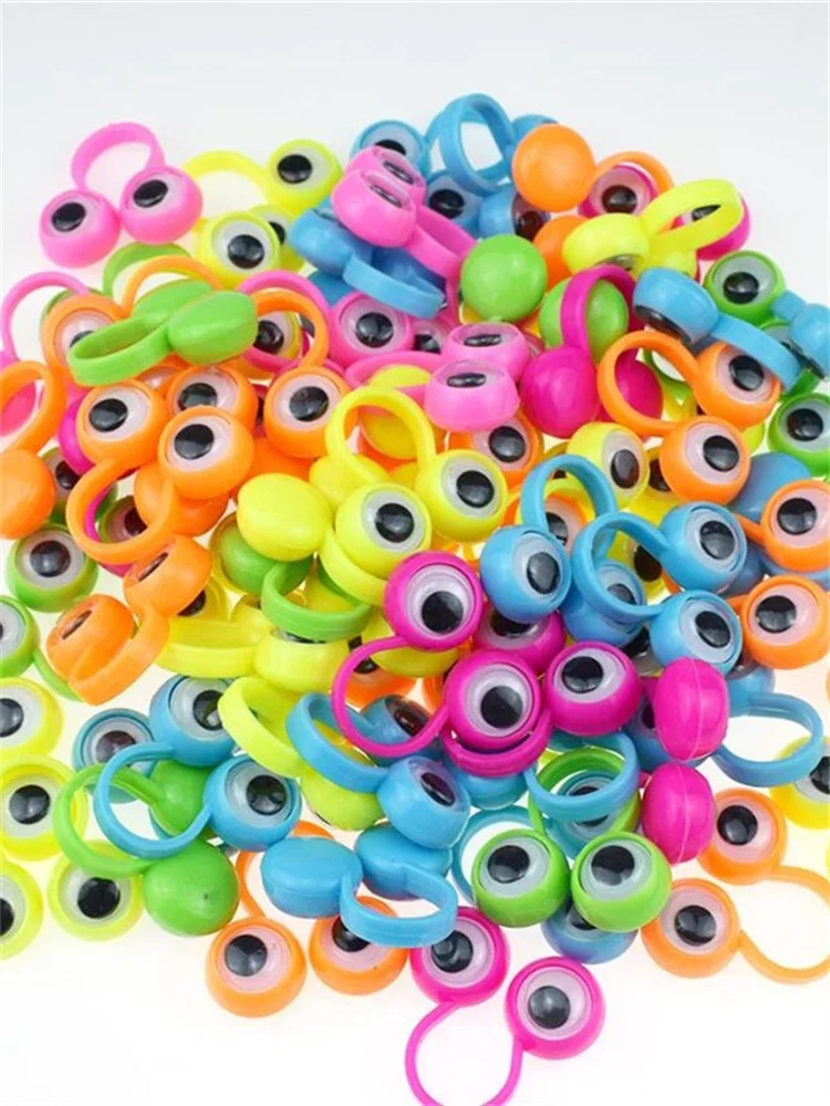 Lustige Finger Kinder Augenring Spielzeug Neuheit kreative Kunststoff Fingerring Auge Schaukel Party Geschenk Party Unfug Werkzeug – Detail 6
