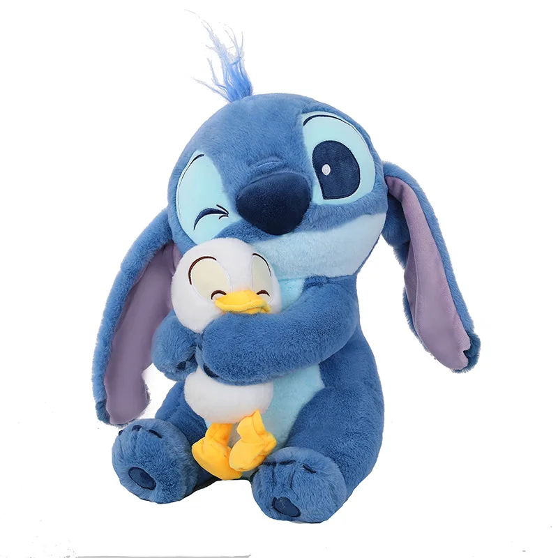 30/45cm Gigantyczny rozmiar Stitch Duck and Duck Doll Interstellar Baby Disney Stitch Pluszowa zabawka Poduszka Lalka Prezent urodzinowy dla dziewczynek