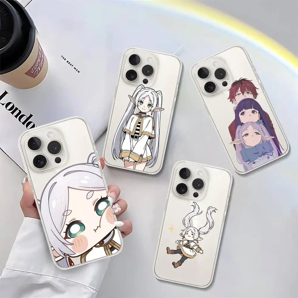 Anime F-Frieren Beyond Journey's End Handyhülle für iPhone 17 16 15 14 Plus 13 12 11 Pro Max Transparente Rückseite