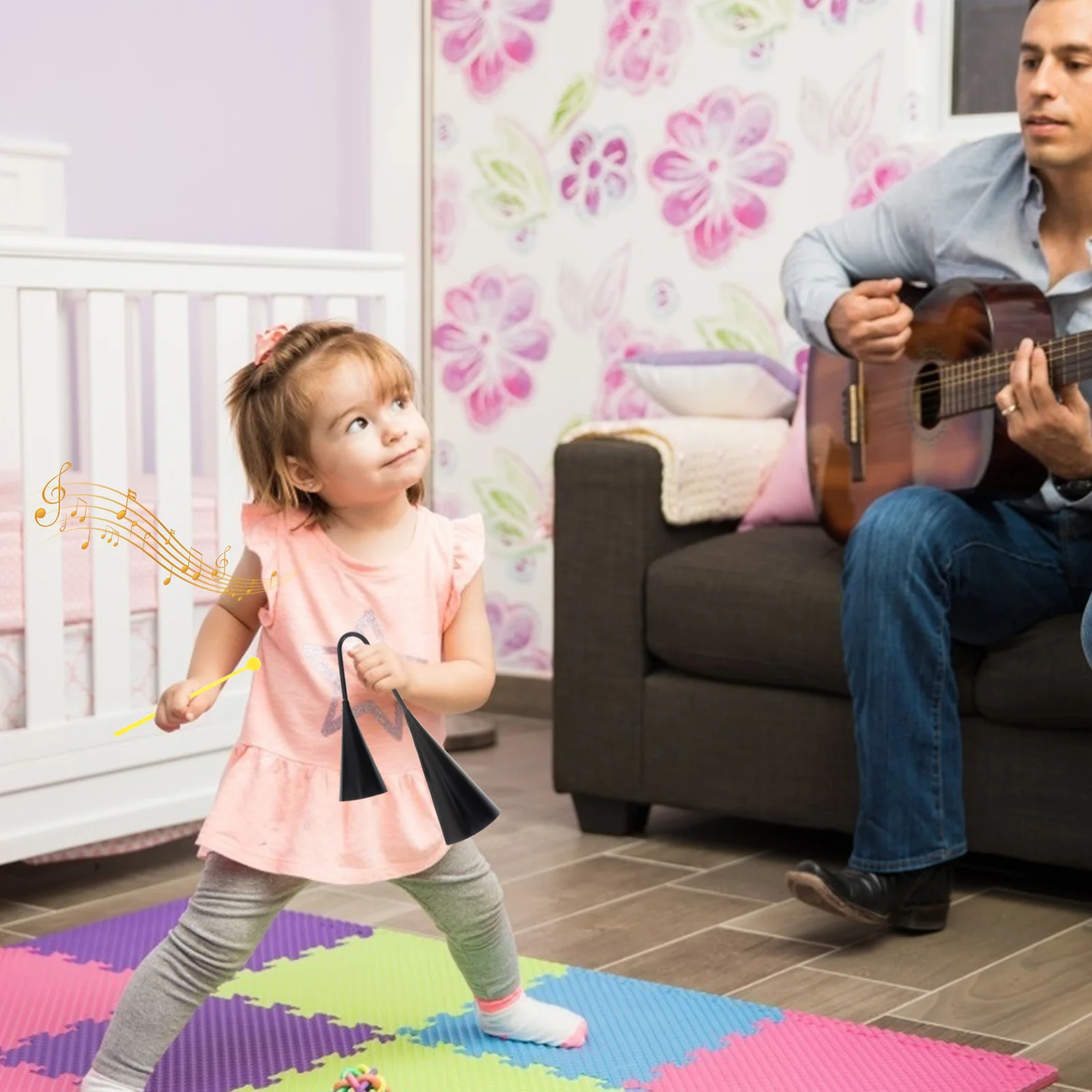 

Large Metal Cowbell for Classroom Outdoor Events High Quality Sound Performance with Wooden Mallet Black Metal Cowbells