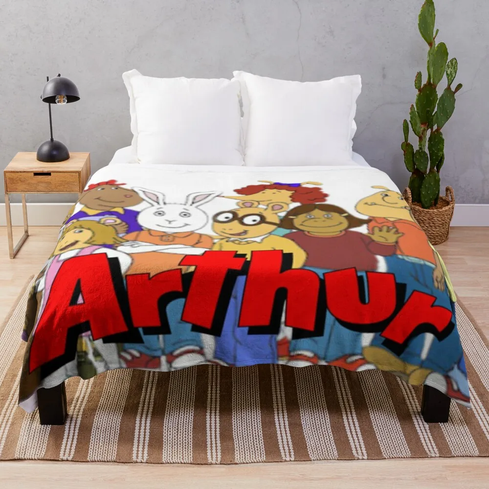 

Arthur and friends Throw Blanket Summer Beddings anime Hairy Blankets