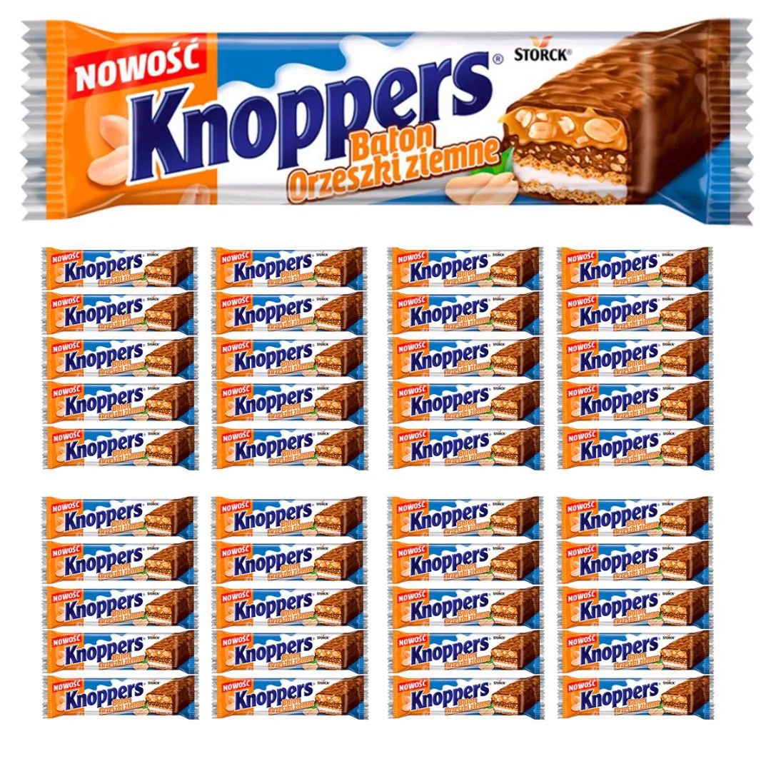 Knoppers bastón Peanuts 40 G x 40 piezas