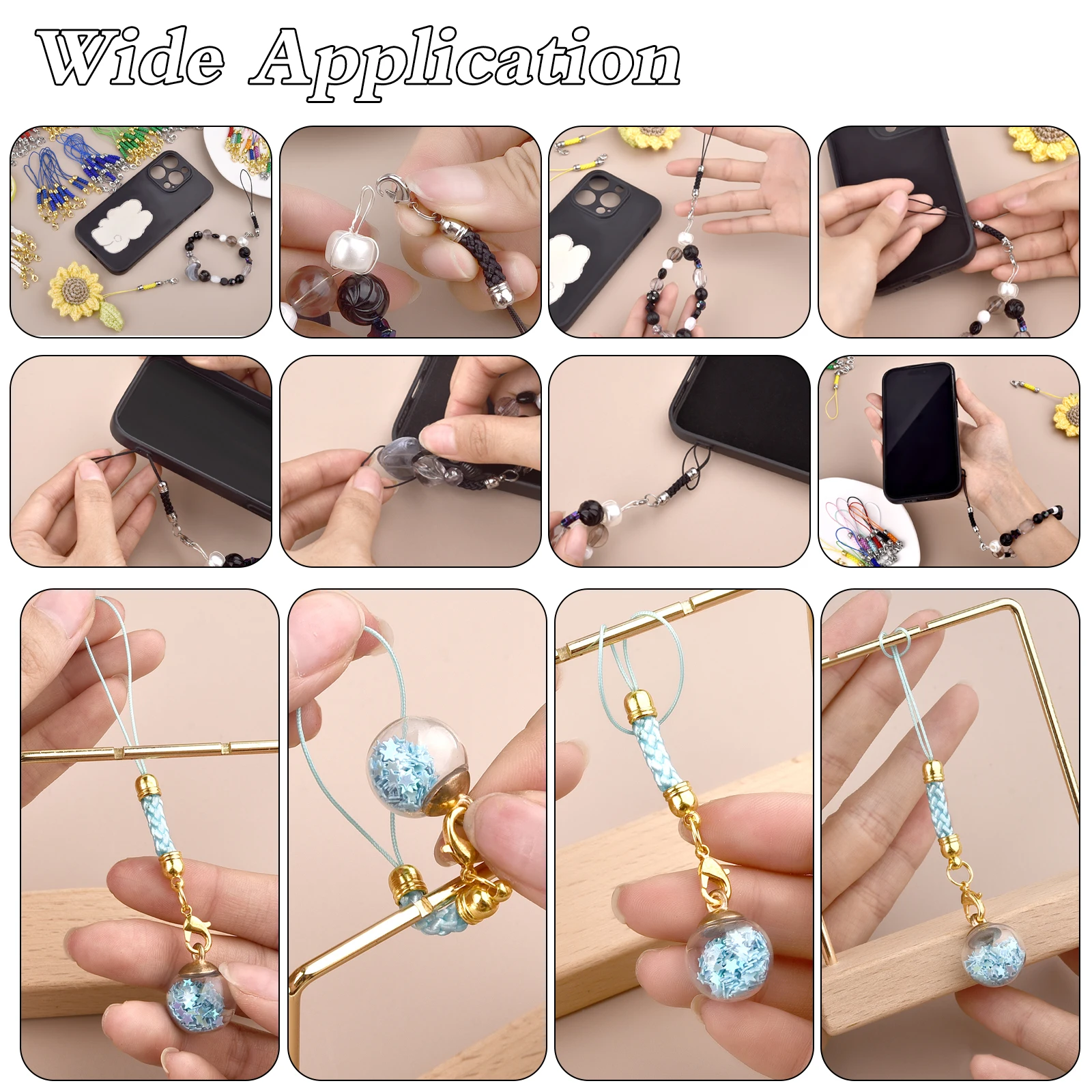 10Pcs/Lot Lanyard Lariat Strap Cords Lobster Clasp Rope Keychain Hooks Mobile Set Charms Keyring Pendant Key Ring Accessories - Image 3