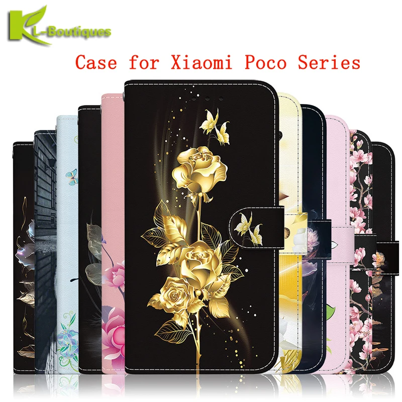 Wallet Card Stand Magnetic Flip Case For Xiaomi PocoM6 4G Poco M6 C65 X6 F6 Pro PocoF6 5G 2024 Coque Etui Leather Phone Cover
