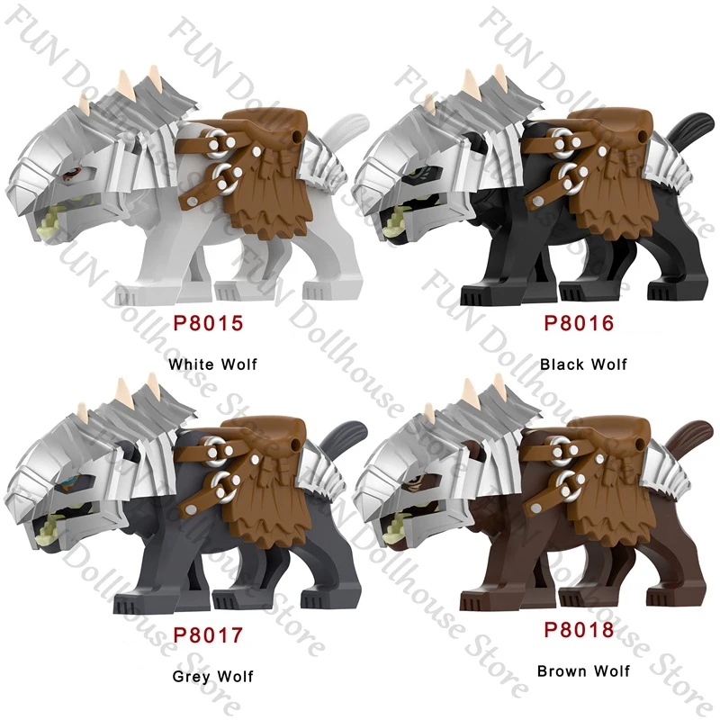 MOC Creative Building Block Winter Snow House Church Knight Armored Wolf Figures Monitor Station Motorcycle Bricks Christmas Toy
