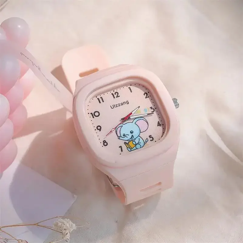 MINISO Cute Kids Watch Fashion Gift Watch for Student/Kids with Luminous Cartoon Elephant Girls Watch Gift Children Watch