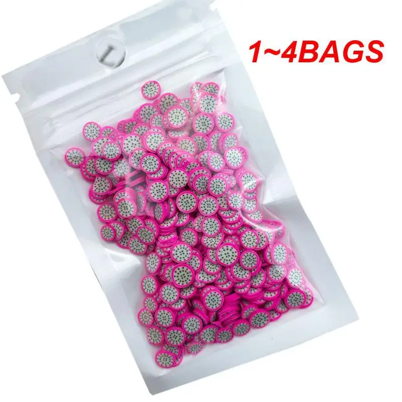 1~4BAGS Decor Lip Gloss Handmade Stylish Trending Exquisite Hot Fruit Slices Nail Art Lip Gloss Lipstick Unique