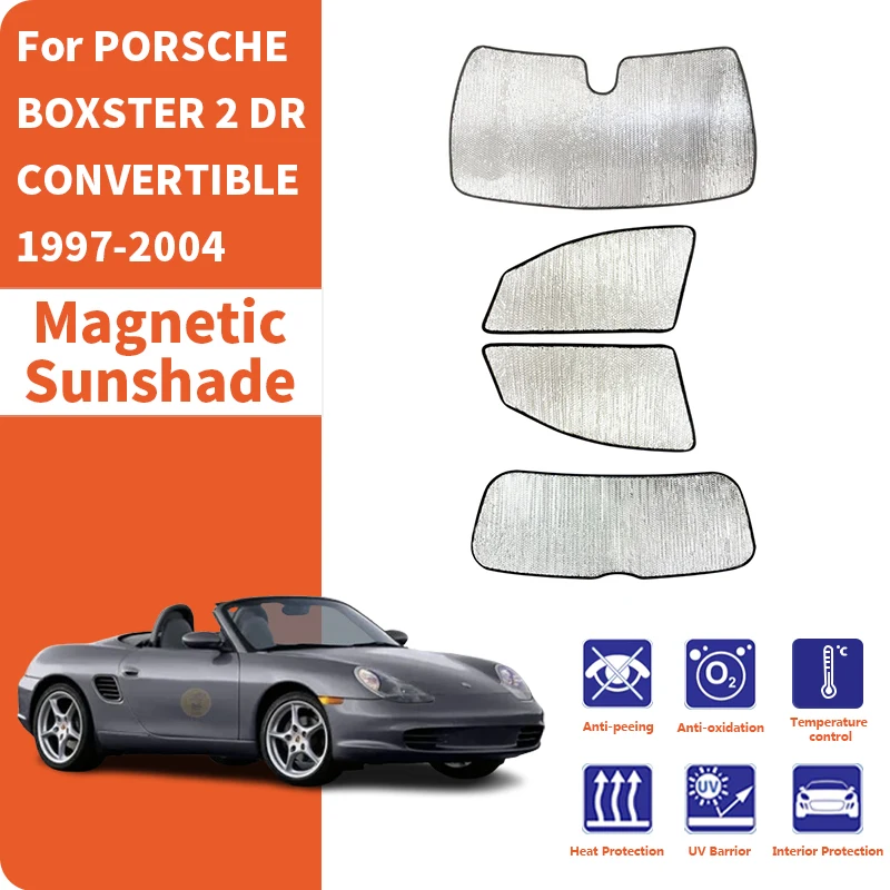 Car Window Sunshade Anti-UV Car Sun Window Visors Sunshade Covers Accessories For PORSCHE BOXSTER 2 DR CONVERTIBLE 1997-2004
