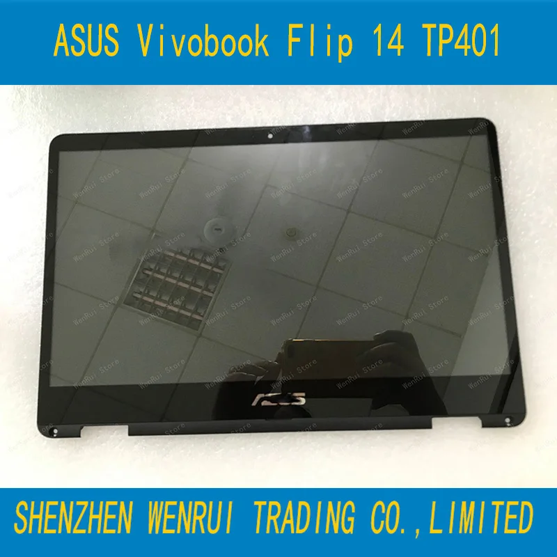 14 Inch LCD Display for Asus Vivobook Flip TP401 TP401N TP401CA Series Touch Screen Glass Digitizer Assembly with Frame