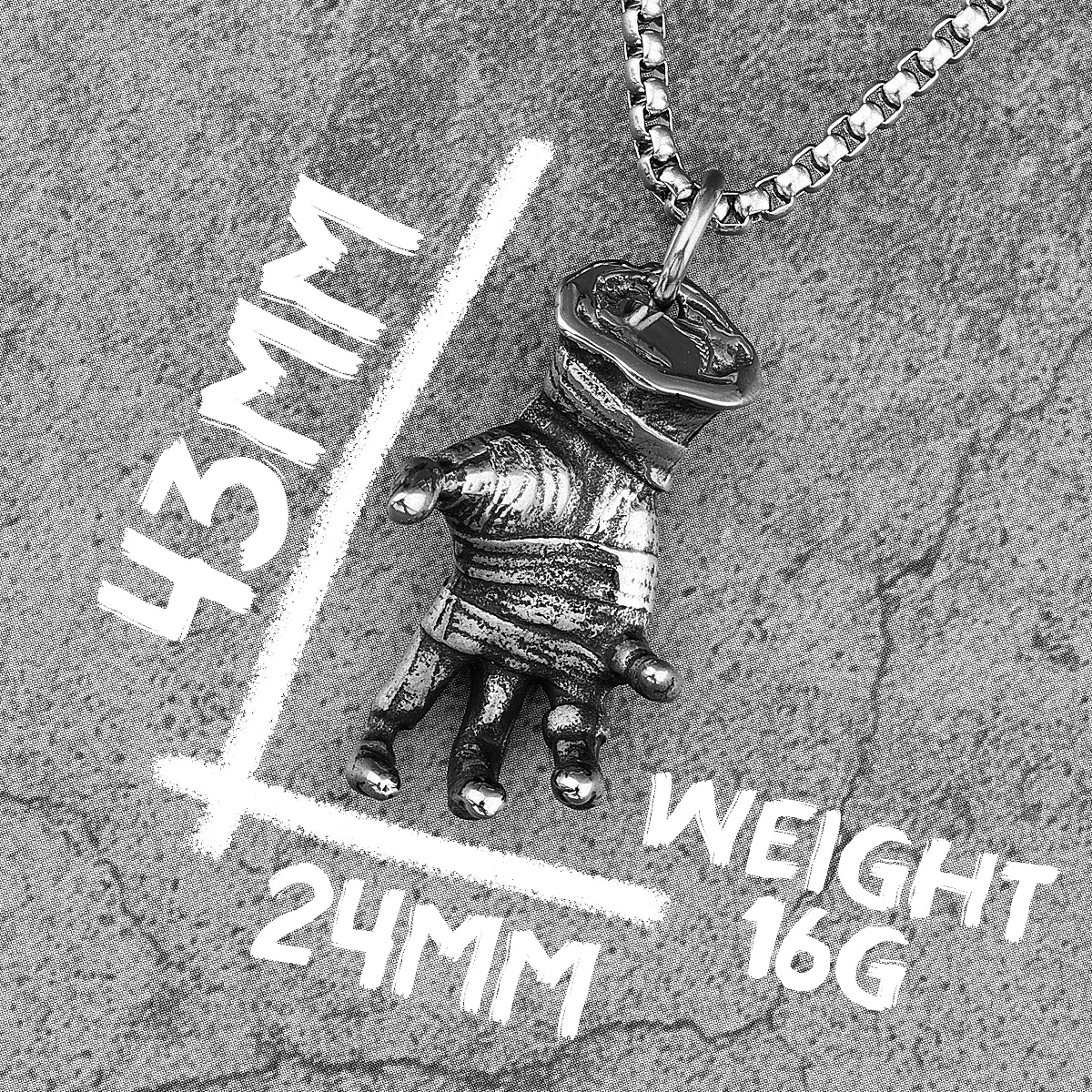 Gothic Devil Hand Skull Stainless Steel Men Women Necklaces Pendants Chain Punk Trendy Fashion Jewelry Creativity Gift Wholesale