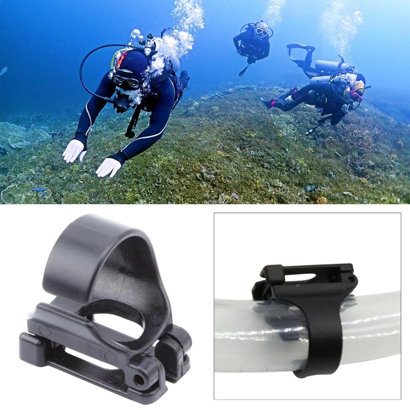 4Pcs Scubas Dive Universal Plastic Clip Snorkel Keeper Tube Holder, Scubas Diving Dive Snorkeling Mask Strap Keeper Set