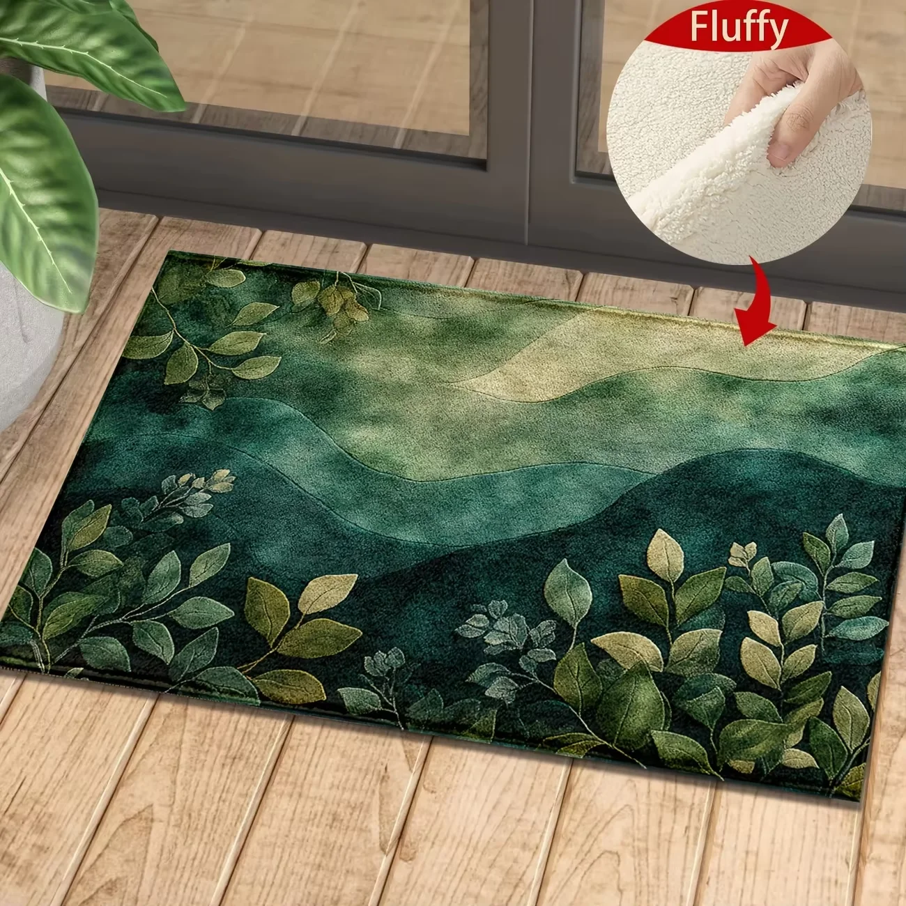 VIKAMA Cute and Fresh Flannel Carpet for Bedroom, Living Room, Entrance and Bathroom Water-Absorbing Mat