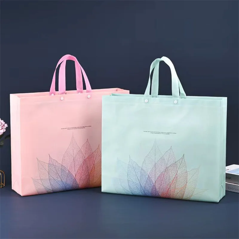 StoBag 10pcs Non-woven Tote Shopping Bags Fabric Large Clothes Packaging Eco Portable Waterproof Storage Reusable Pouches Home