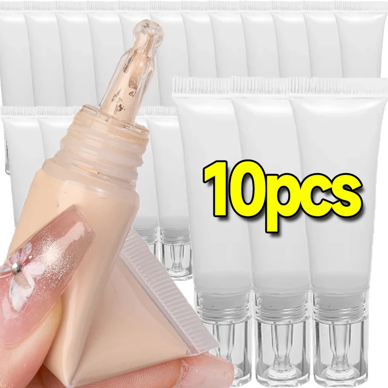 زجاجة قطارة فارغة قابلة لإعادة الملء 10/15 مللي حاويات مستحضرات تجميل فارغة لكريم الأساس السائل زجاجات عينة بلاستيكية شفافة صغيرة