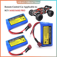 2S 7.4V Lipo battery for SCY 16010 16102 16103 JJRC Q130  RC car battery spare parts 7.4v 2500mah RC Cars Boats Trucks Battery