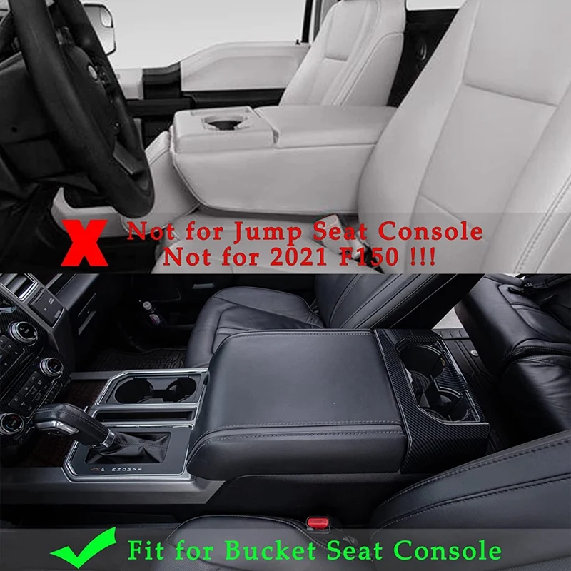 Center Console Cover PU For Ford F150 2015-2020 / F250 F350 F450 And Expedition Leather Arm Rest Box Lid Middle