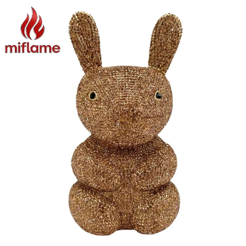 New Rabbit Rhinestone Crystal Clutch Bag for Evening Party Banquet Elegant Chic Women's Luxury Glamorous