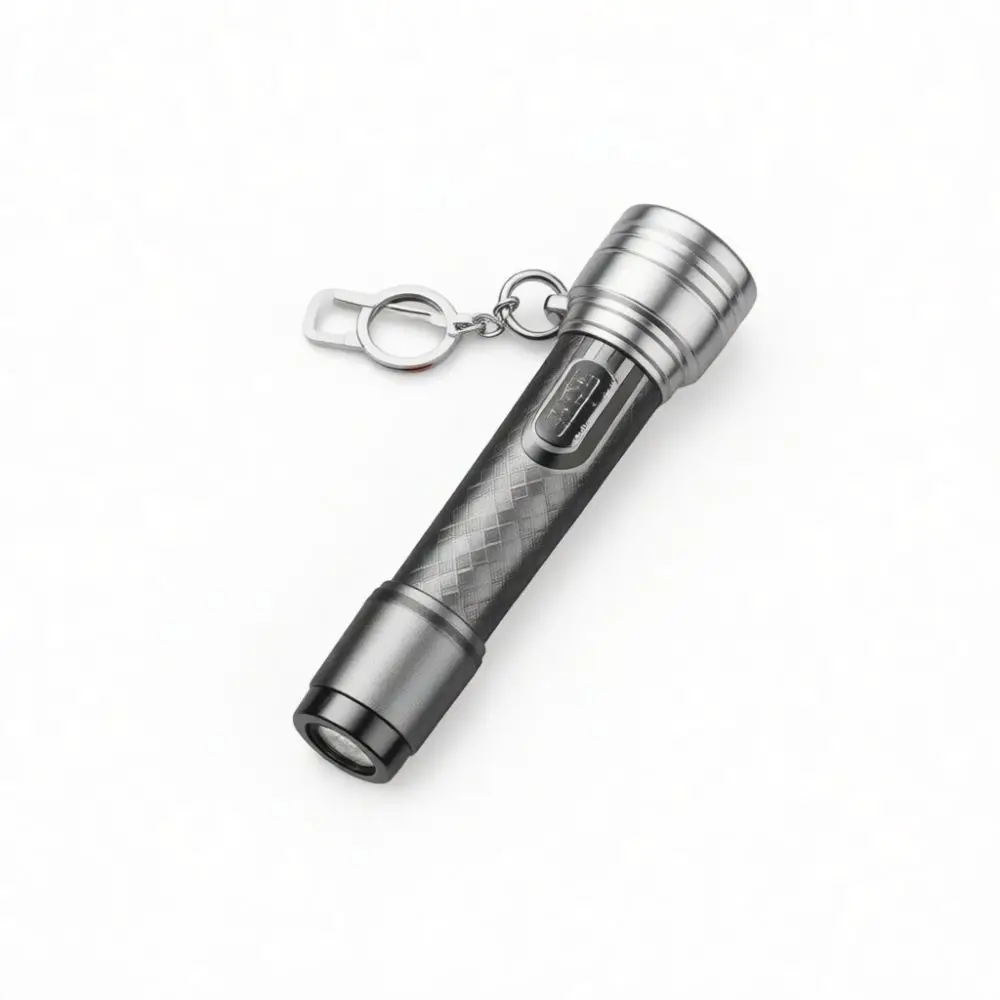 Rechargeable LED Keychain Light Mini Pocket Flashlight For Outdoor Camping Hiking Emergency Lighting Tactical Tool Gear