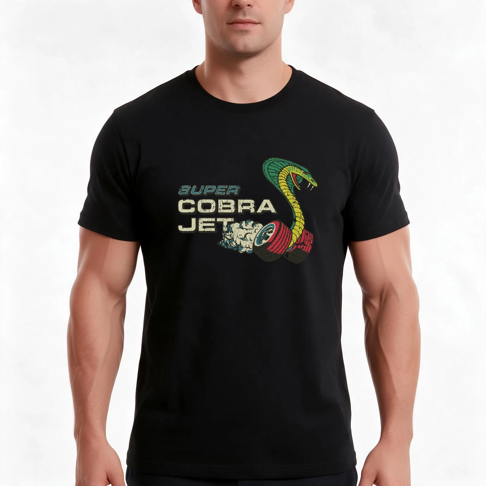 Super Cobra Jet 1969 T-Shirt Summer Casual Cotton Tee Oversized Streetwear Tops Vintage Graphic Print Loose Fit Short Sleeve
