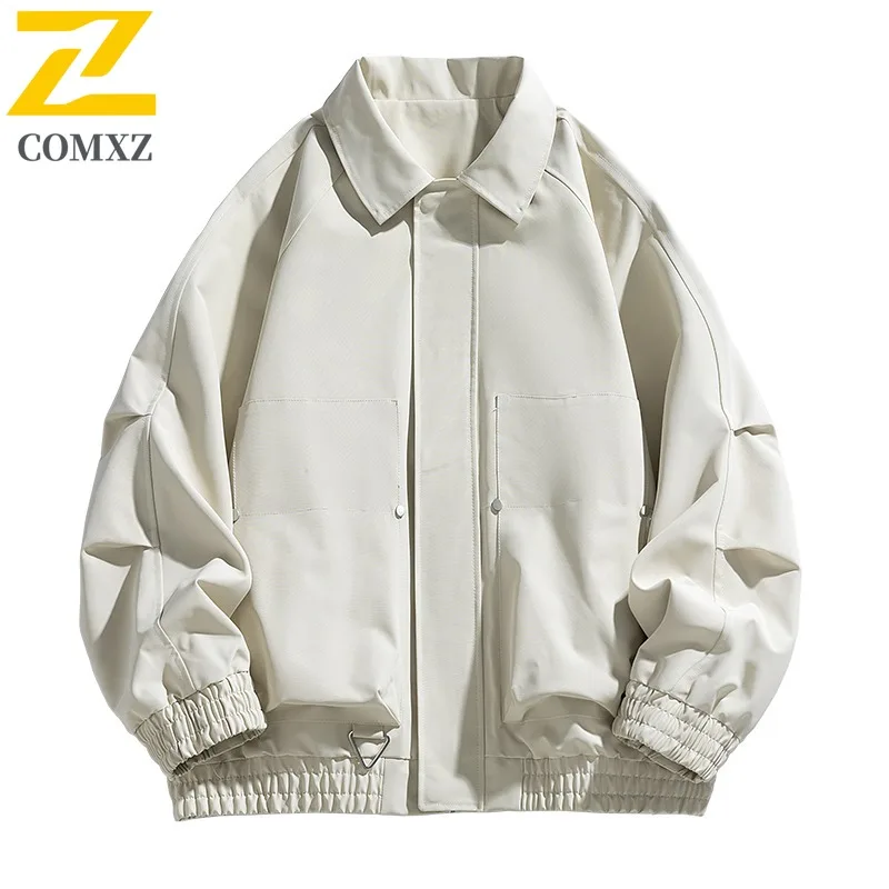 COMXZ Herenjas 2025, minimalistisch Athleisure, winddicht, stijlvol, reizen, kamperen, losse wandelkleding, wandelen, comfortabele jassen