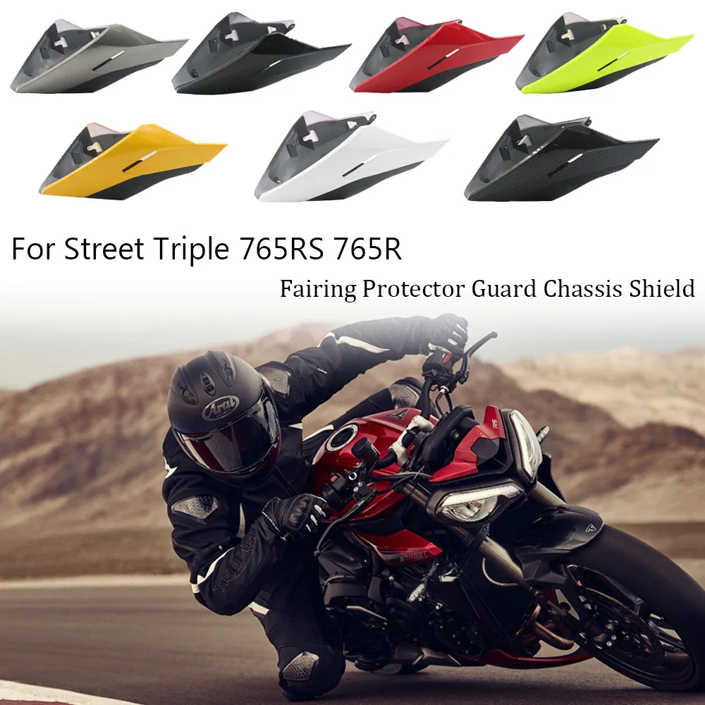 

For Street Triple 765 RS 765R 2023 2024 Motorcycle Engine Lower Spoiler Body Bellypan Fairing Protector Guard Chassis Shield