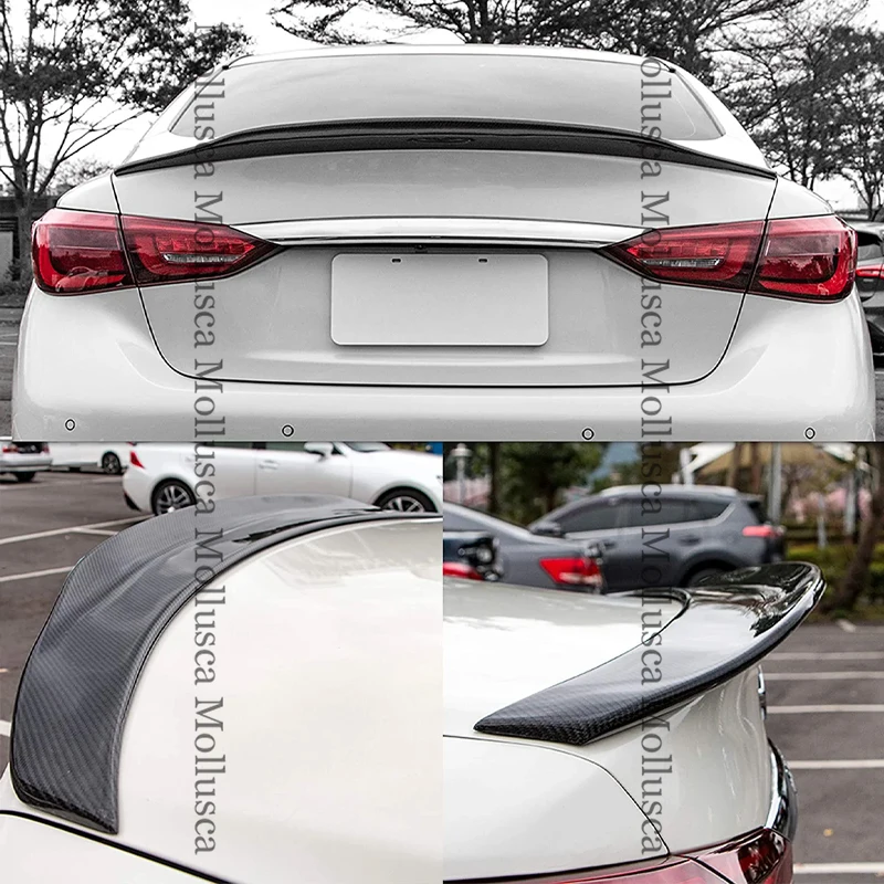 For Infiniti Q50 Q50S PSM/JP/M4 Style Carbon fiber Rear Spoiler Trunk wing 2013-2023